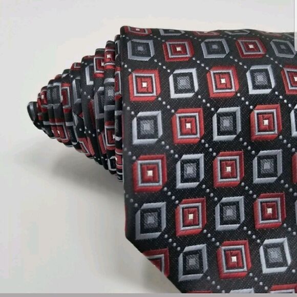Towncraft Red & Gray Checked Polyester Classic Toe - Picture 2 of 4